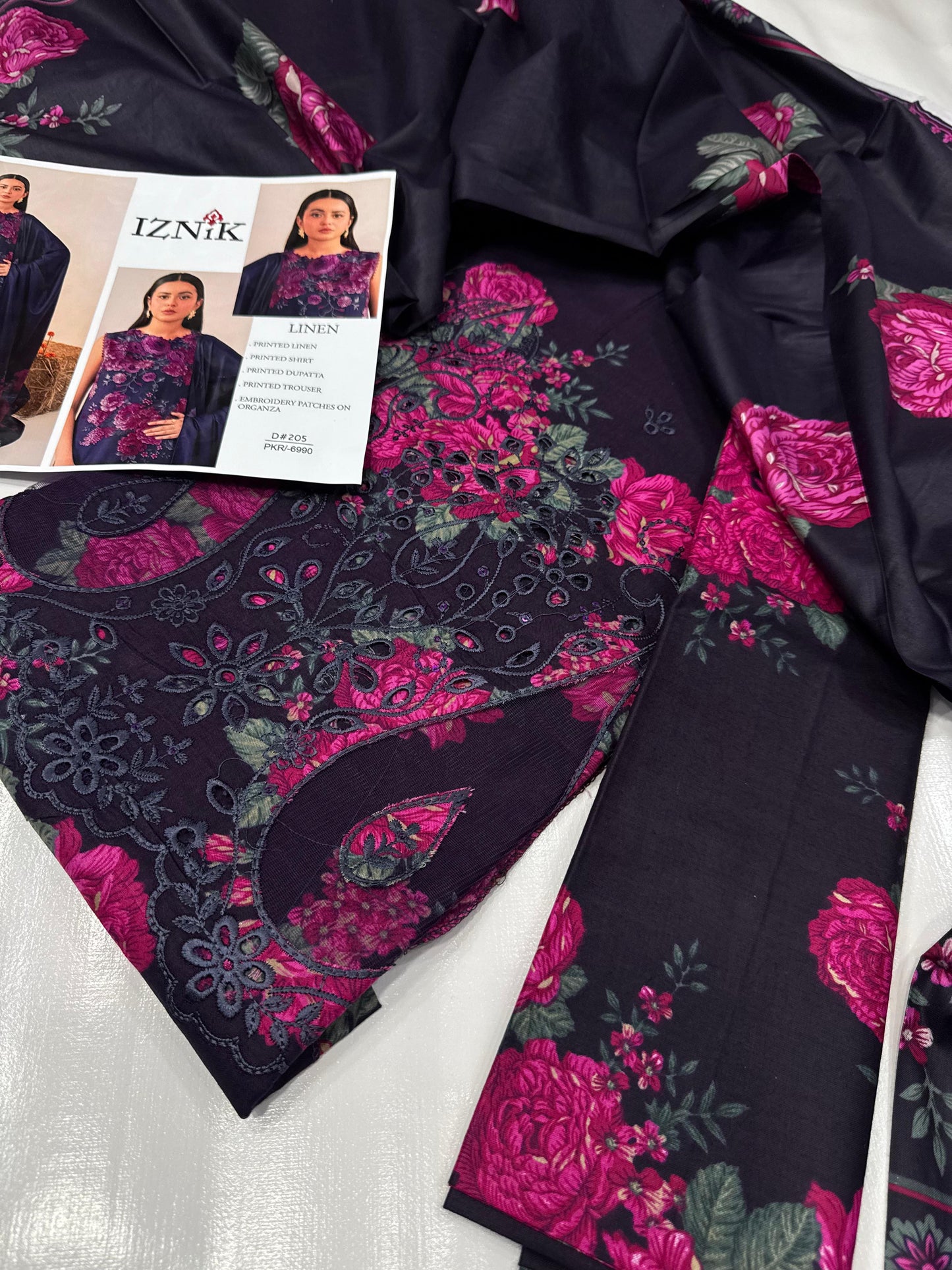 MIXED BRANDED Linen With LINEN DUPATTA