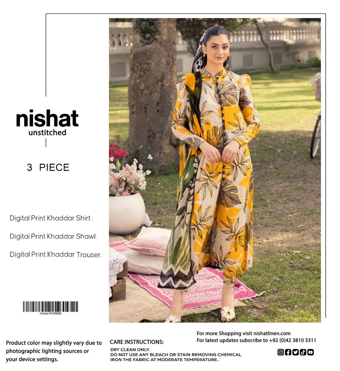NISHAT BRANDED KHADDAR 3 PC