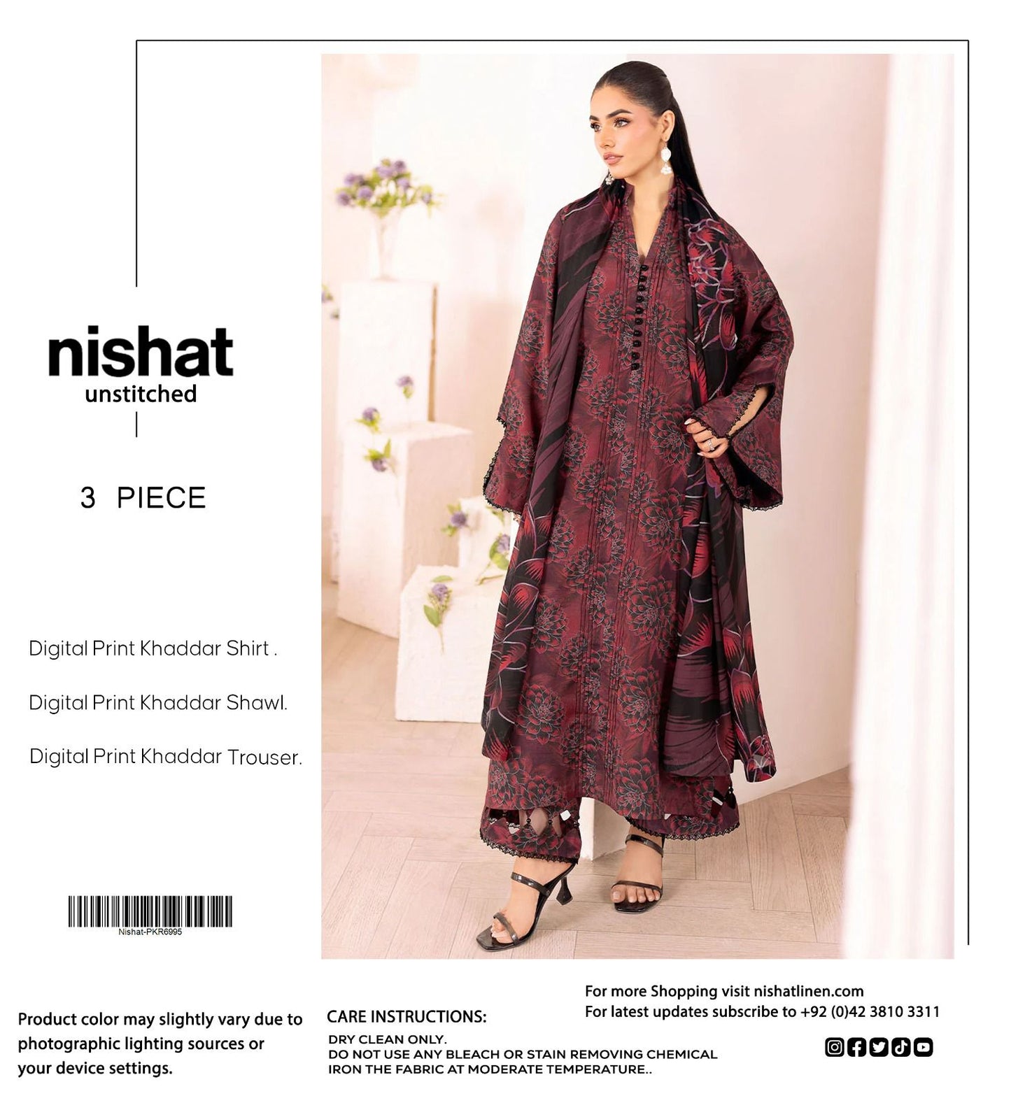 NISHAT BRANDED KHADDAR 3 PC