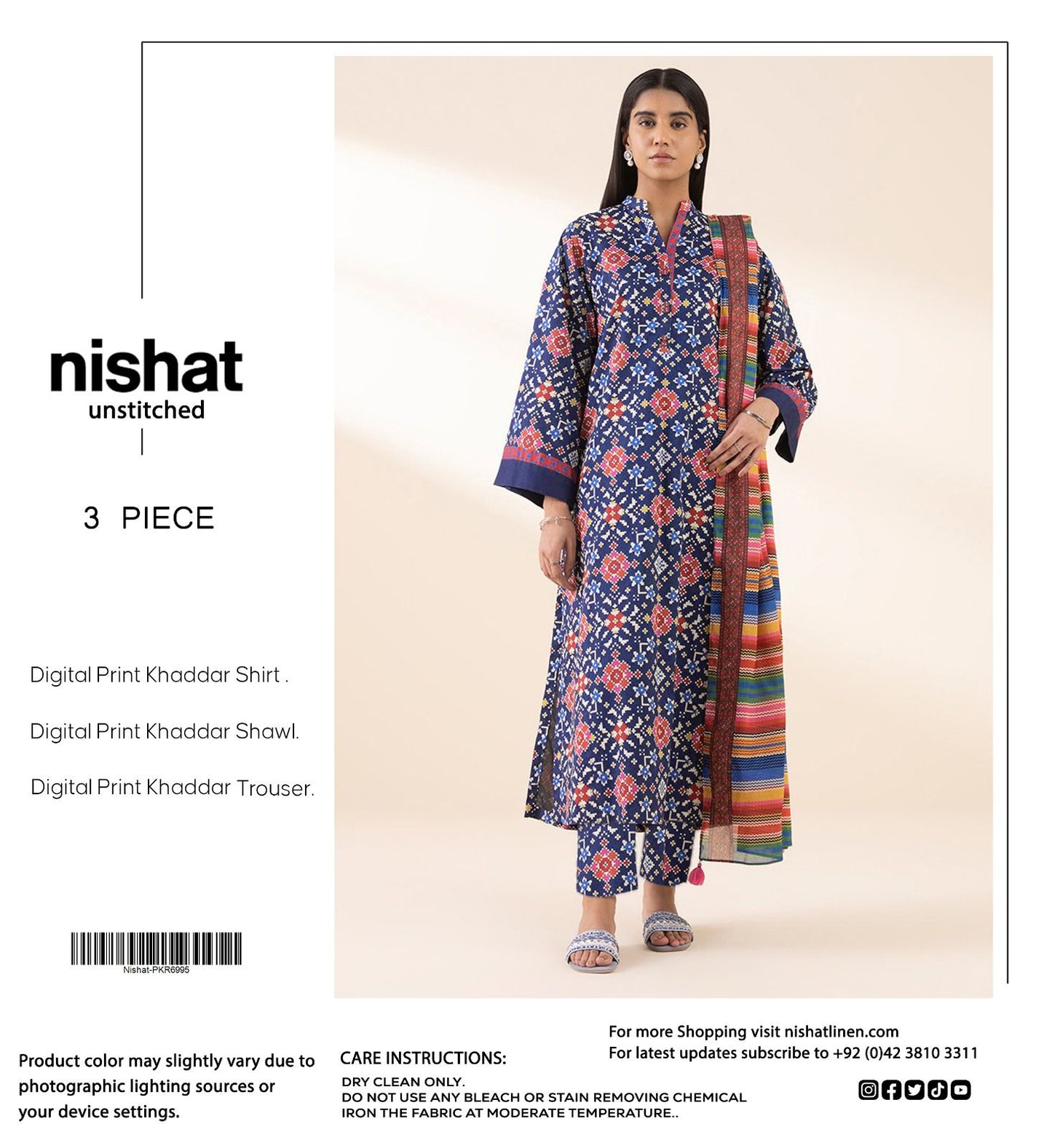 NISHAT BRANDED KHADDAR 3 PC