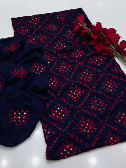 Most Demanded Collection Fabric Bamber Chiffon Handmade &nbsp;Pakka Shesha work