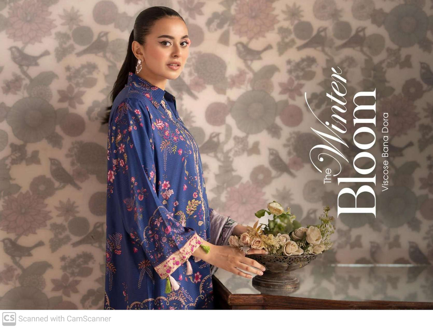 THREE-PIECE FRONT DIGITAL PRINTED LINEN