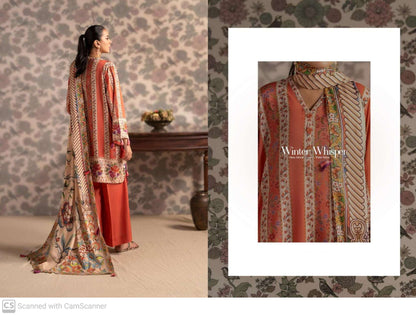 THREE-PIECE FRONT DIGITAL PRINTED LINEN