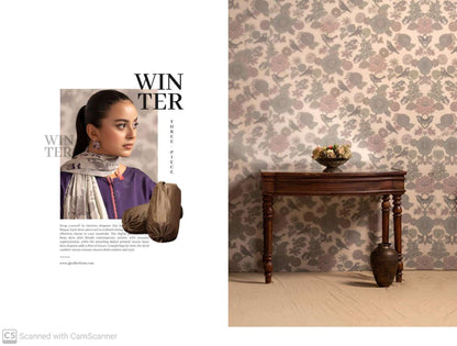 THREE-PIECE FRONT DIGITAL PRINTED LINEN