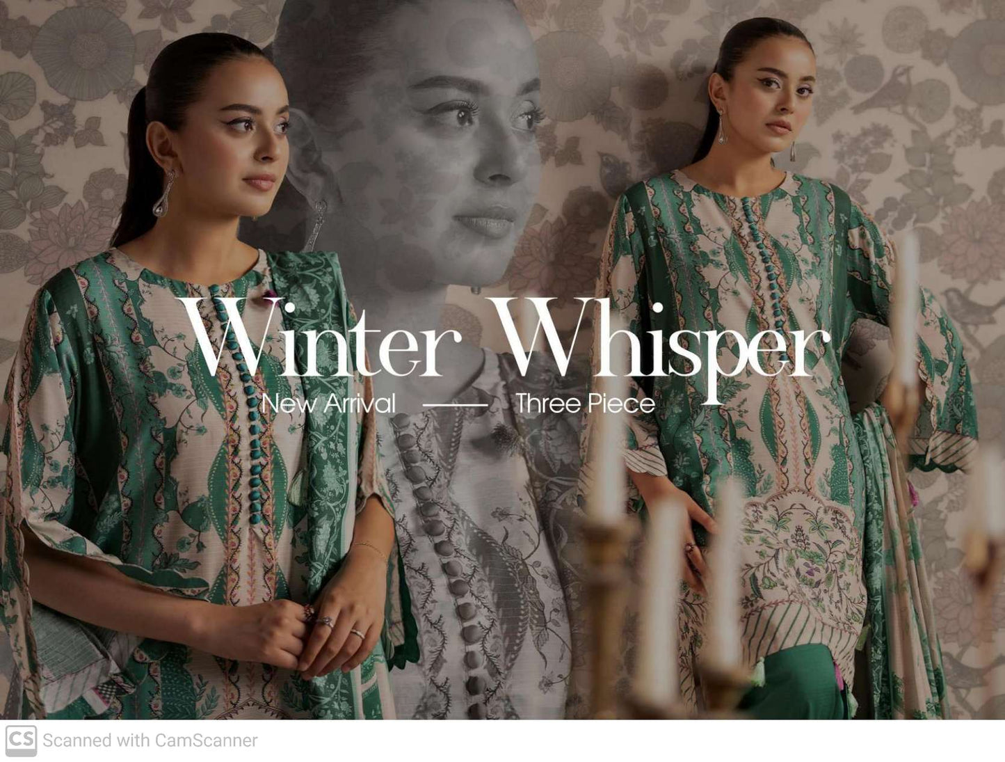 THREE-PIECE FRONT DIGITAL PRINTED LINEN