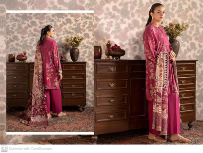 THREE-PIECE FRONT DIGITAL PRINTED LINEN