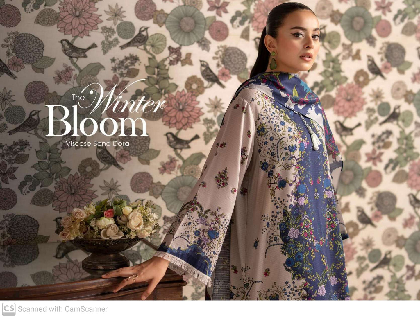 THREE-PIECE FRONT DIGITAL PRINTED LINEN