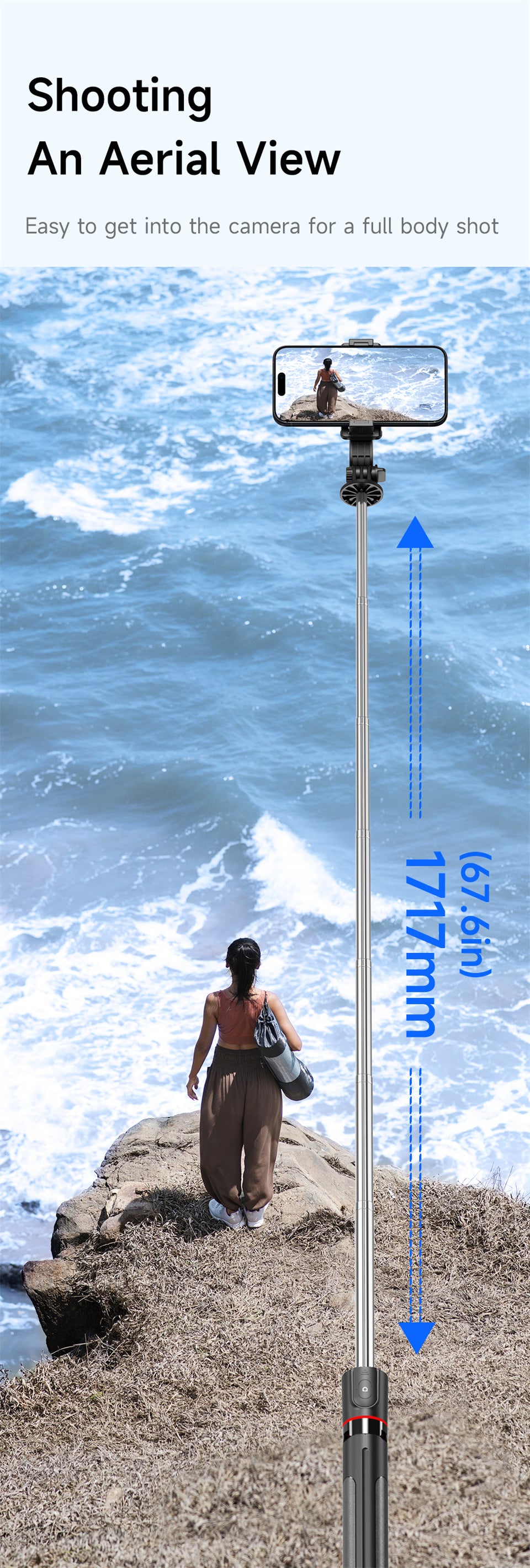 Selfie Stick with Tripod Stand - 4 in 1 Bundle